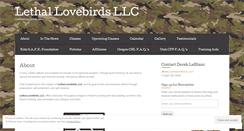 Desktop Screenshot of lethallovebirds.com