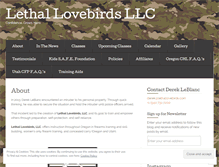 Tablet Screenshot of lethallovebirds.com